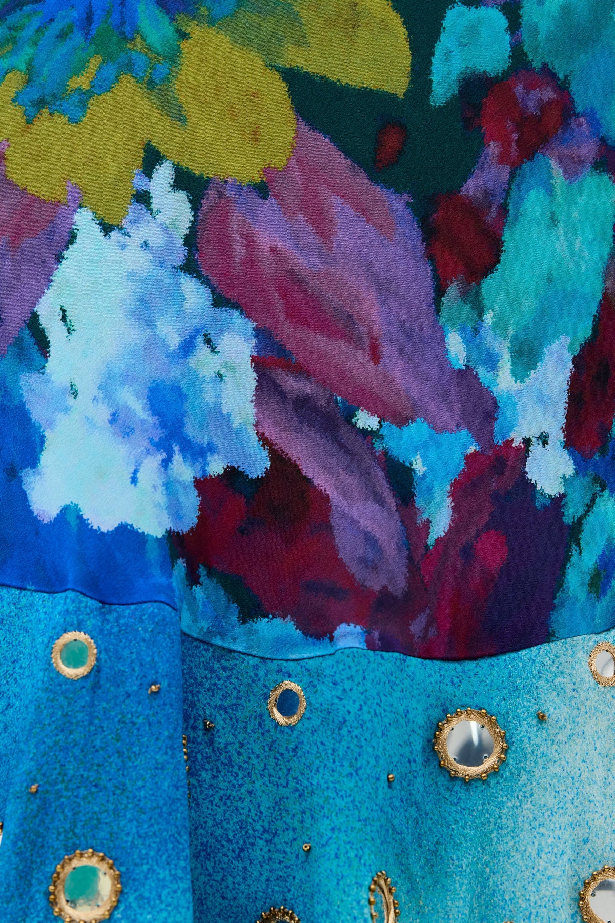 RIXO Ordinia Dress in Jessica Bouquet Mix Blue