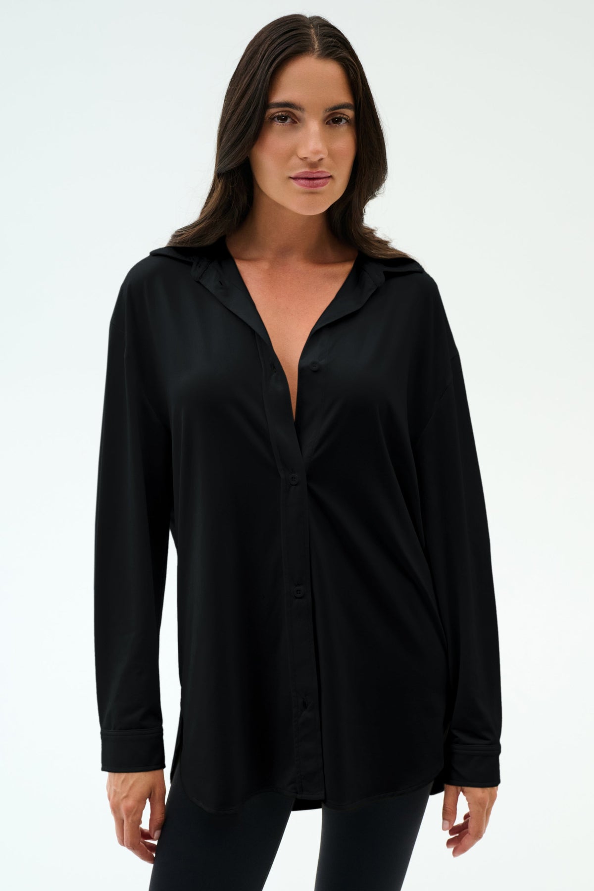 Splits59 Kate Airweight Lite Button Down in Black