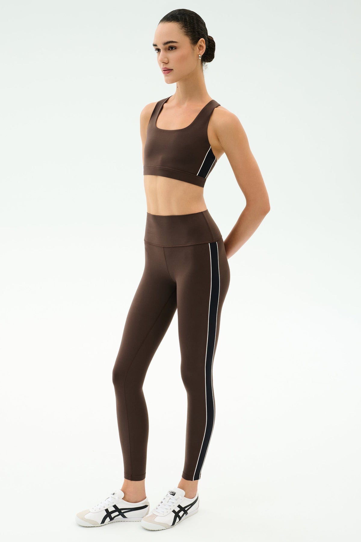 Splits59 Lexi Rigor Bra in Black/Dark Chocolate