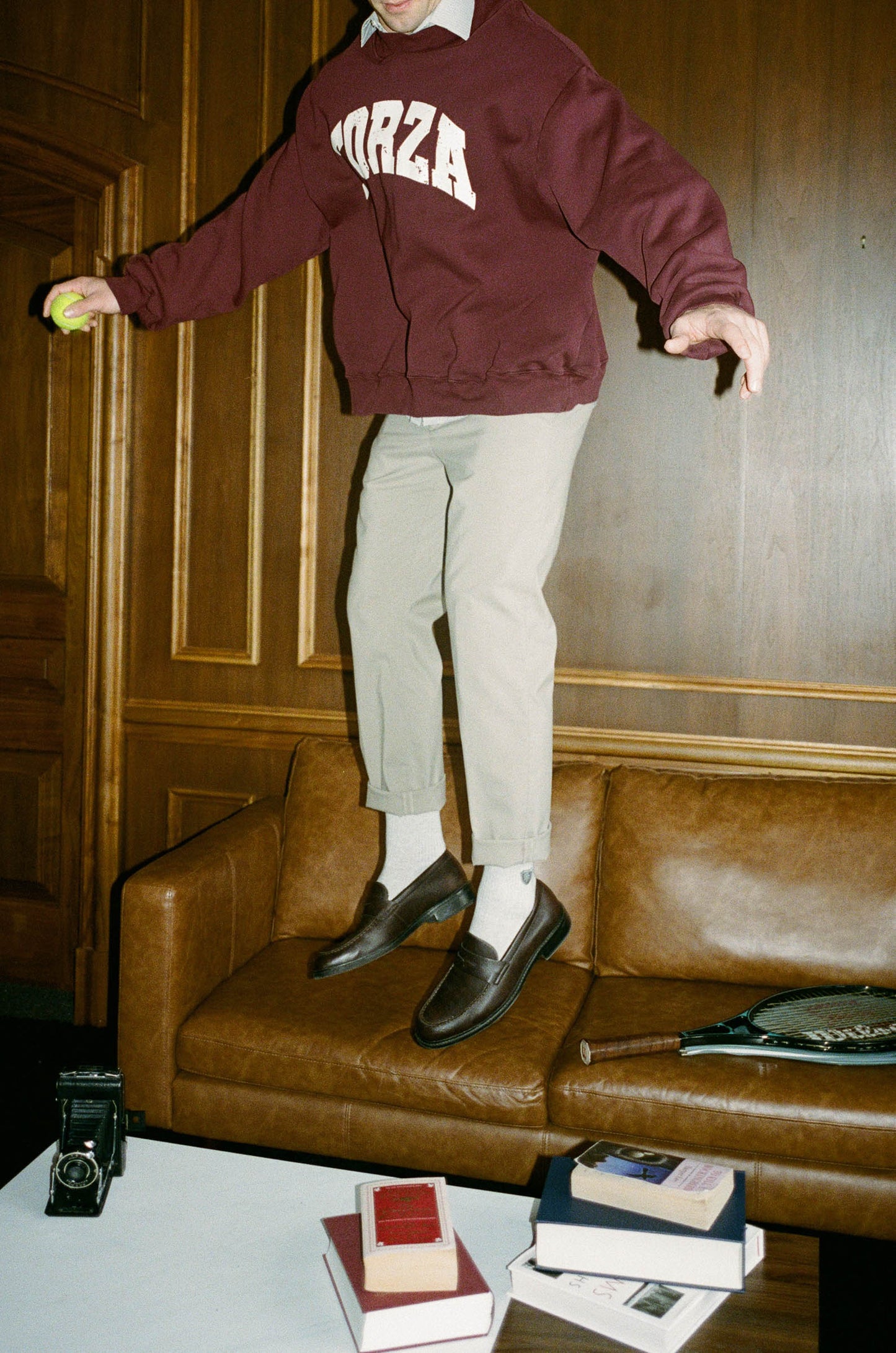 IVY LEAGUE MOCKNECK - MAROON
