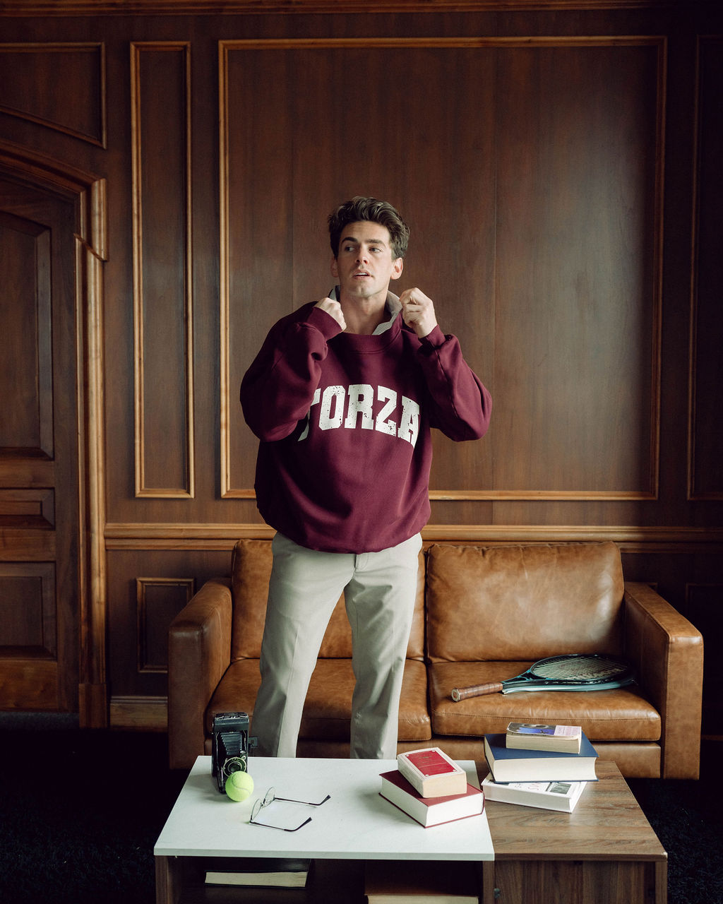 IVY LEAGUE MOCKNECK - MAROON