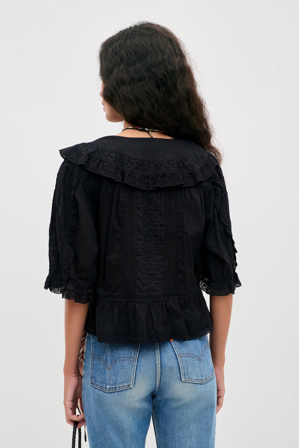 RIXO Ellery Top in Black