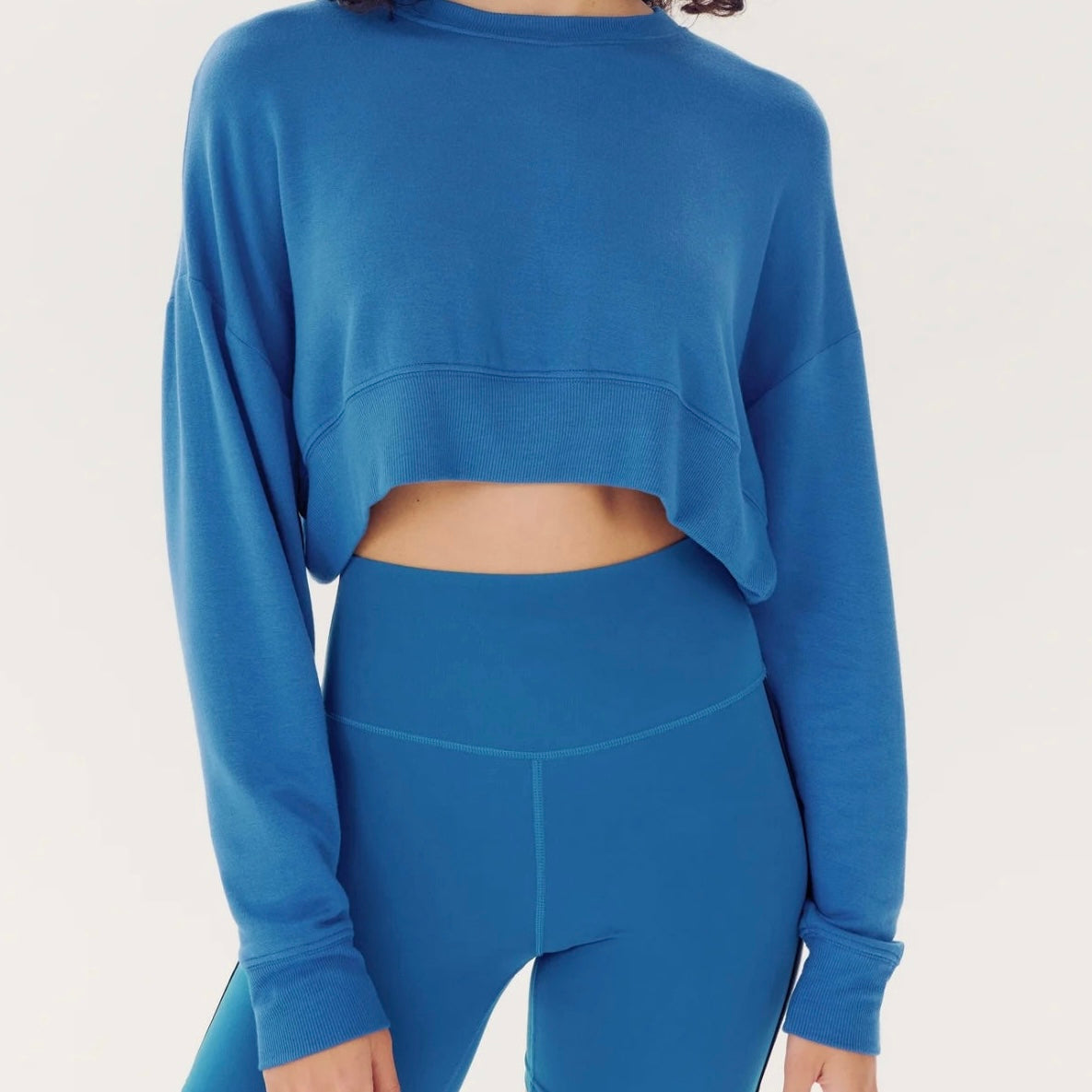 SPLITS59 Noah Fleece Crop Sweatshirt