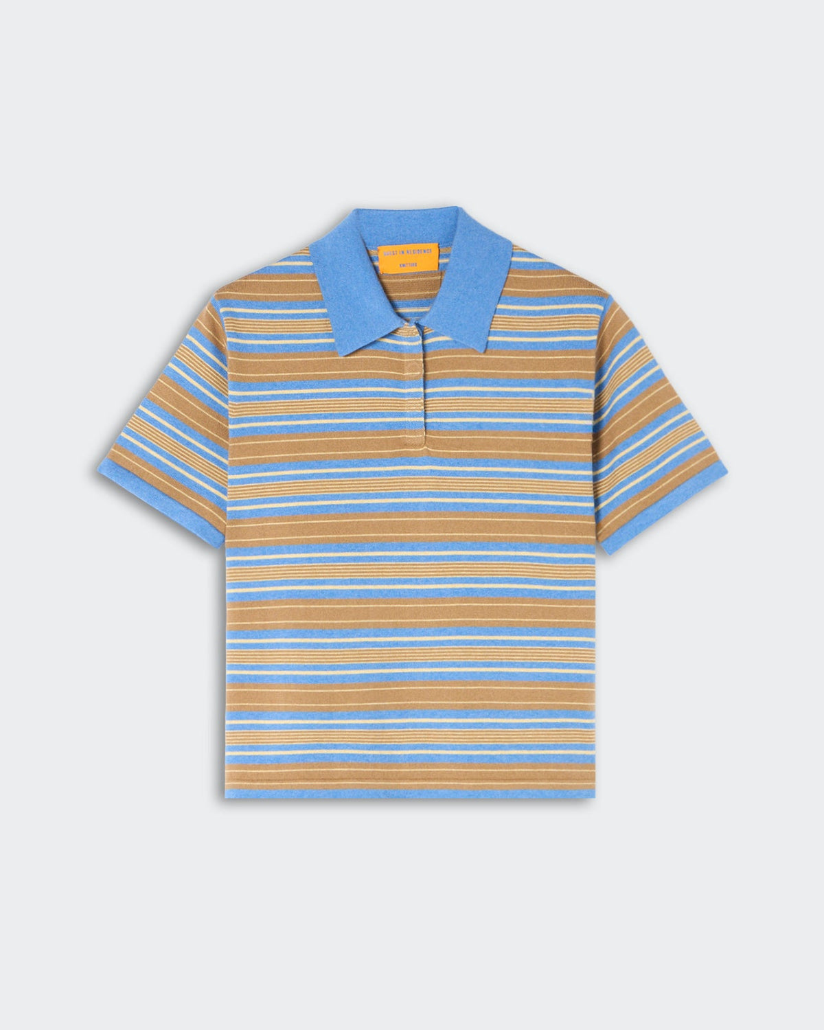 Guest in Residence Short Sleeve Stripe Rugby in Delft Blue Combo