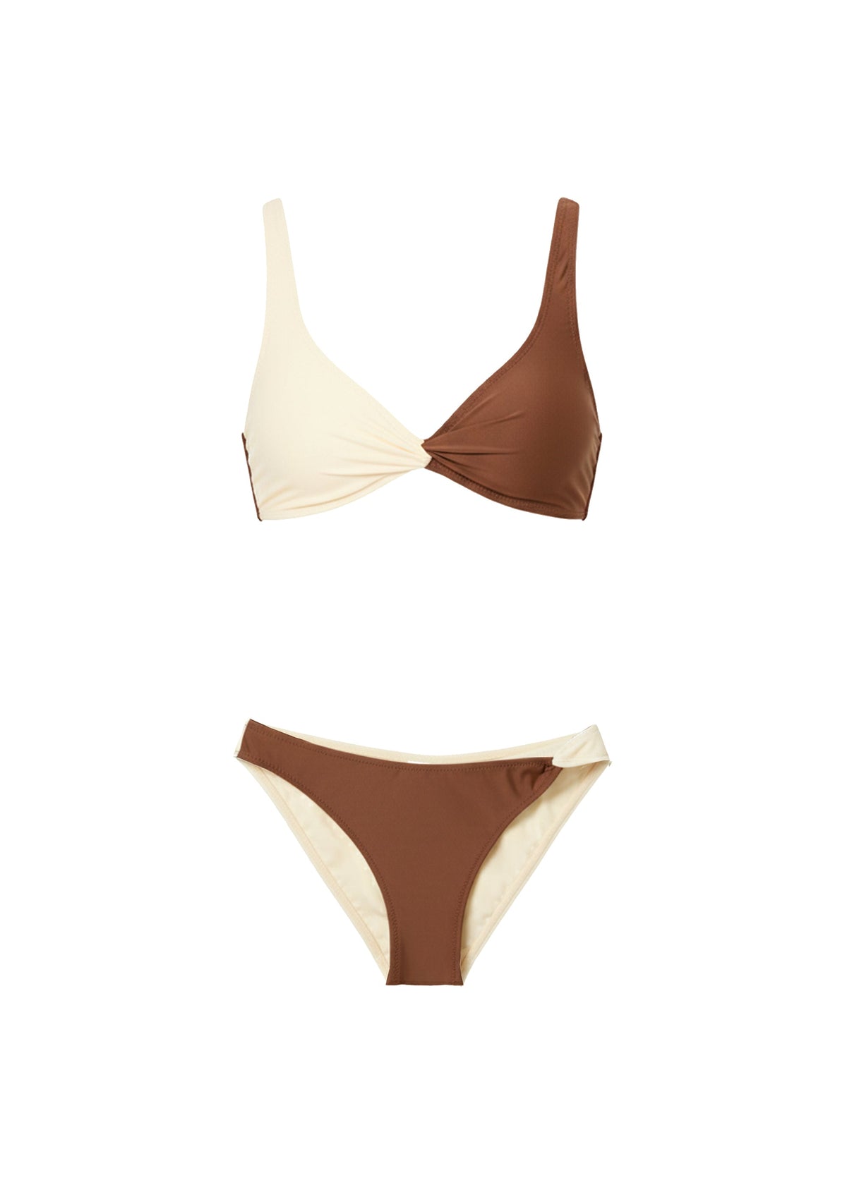 Solid & Striped Perrie Bikini Top in Coconut