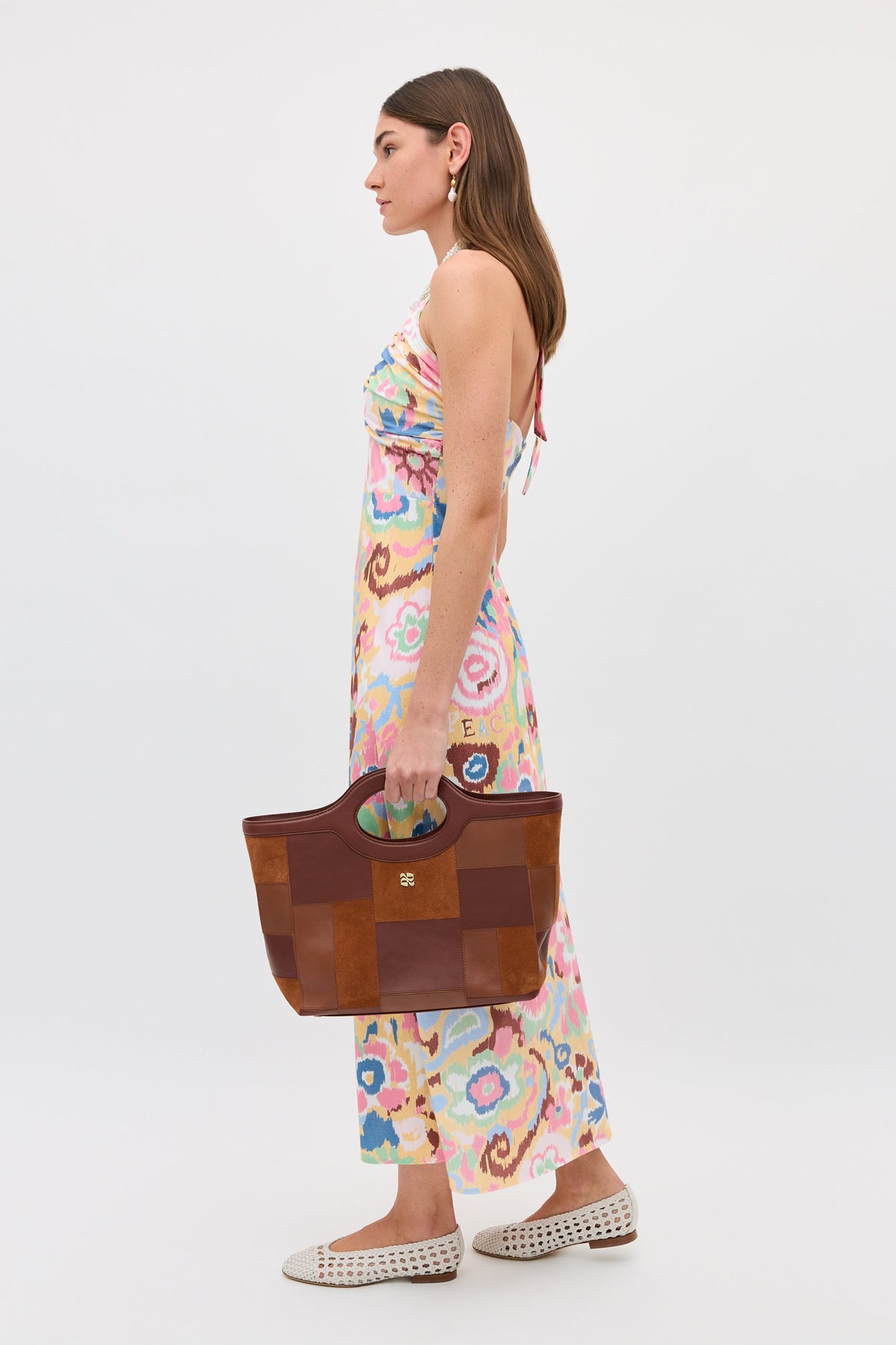 RIXO Ilyana Dress in Ikat Bloom Yellow