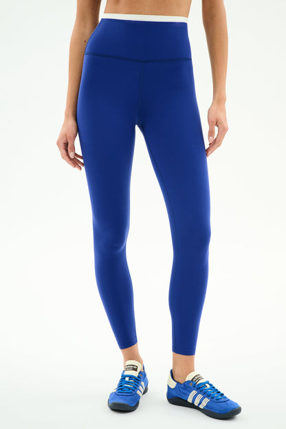 Splits59 Dual High Waist Airweight 7/8 Legging in Cobalt/White
