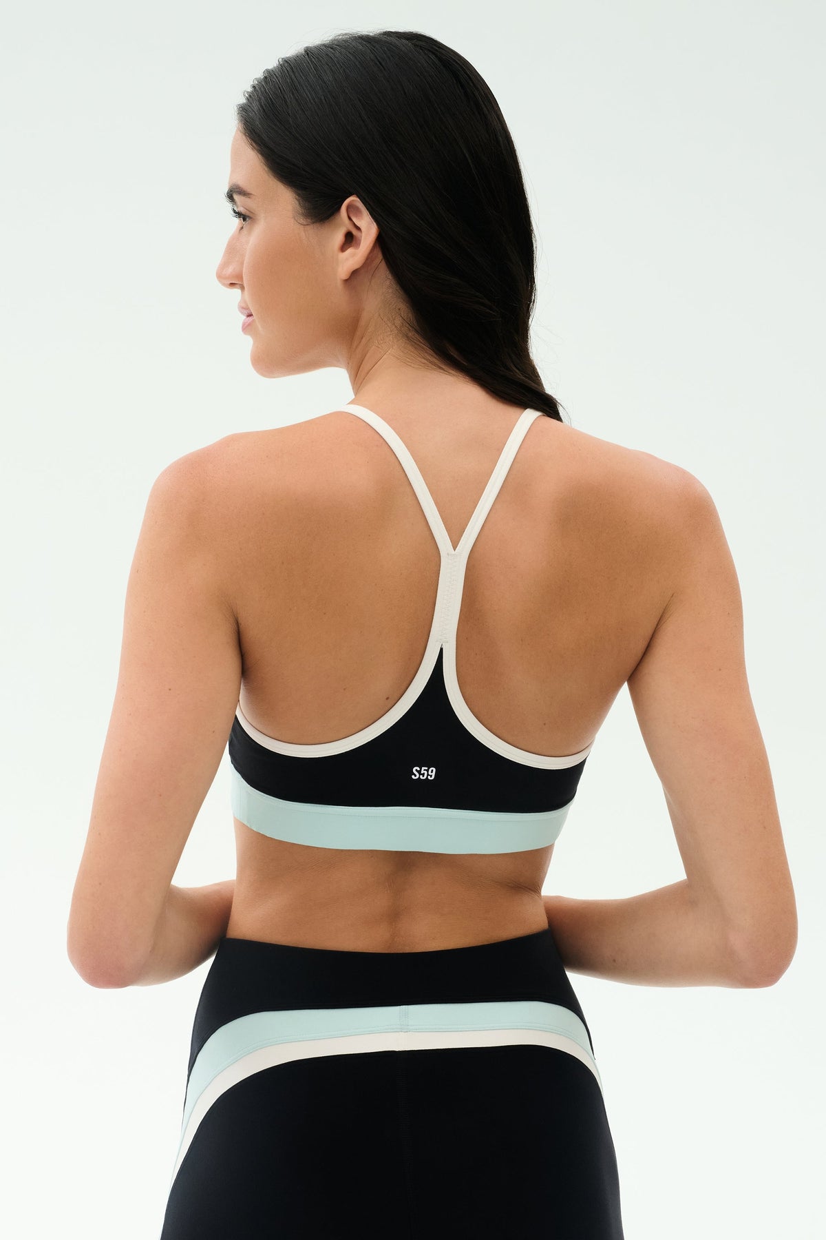 Splits59 Emerson Airweight Bra in Black/Ice