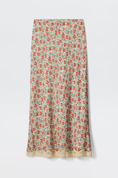 RIXO Stassie Skirt in Bloom Ivory