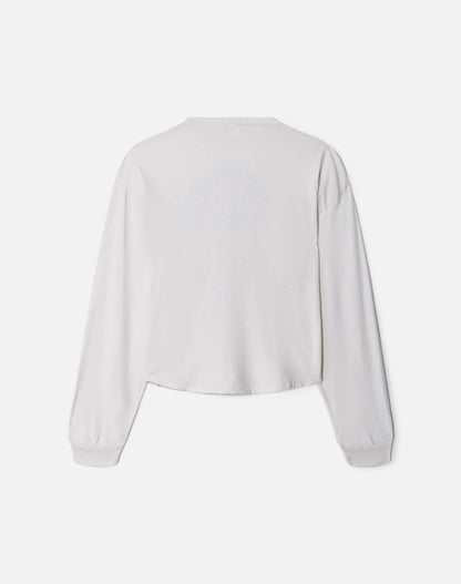 RE/DONE Boxy Boyfriend Long Sleeve Ski Bum in Vintage White