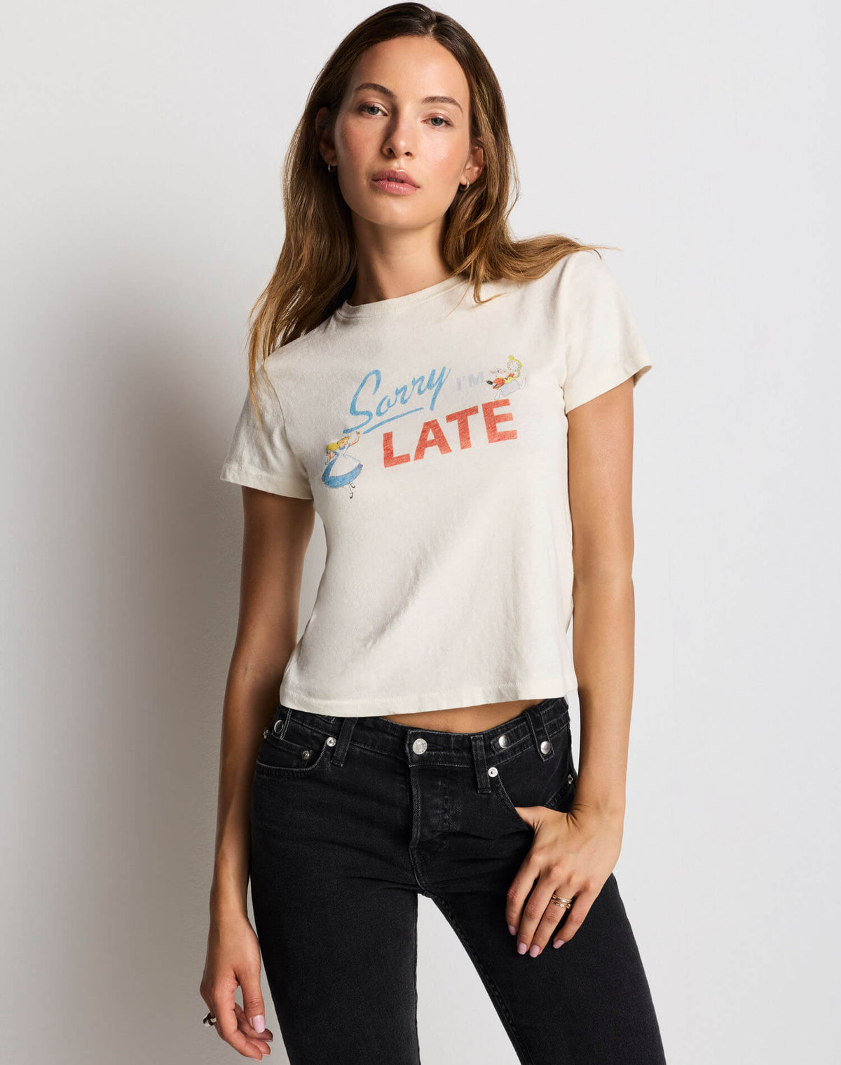 RE/DONE Classic Tee Alice Late in Vintage White