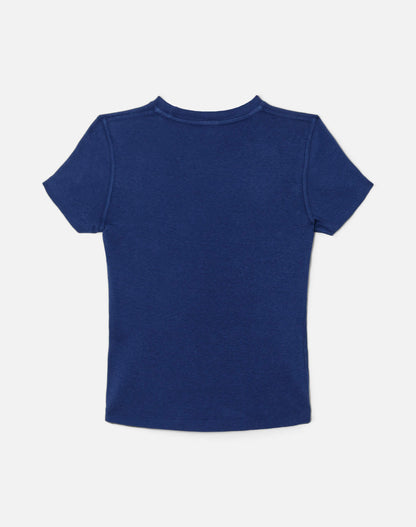 RE/DONE 90s Baby "Créme De La Créme" Tee in Postman Blue