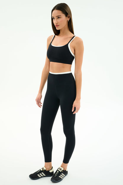 Splits59 Dual High Waist Airweight 7/8 Legging in Black/White