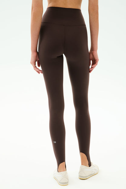 Splits59 River High Waist Airweight Stirrup Leggings in Dark Chocolate