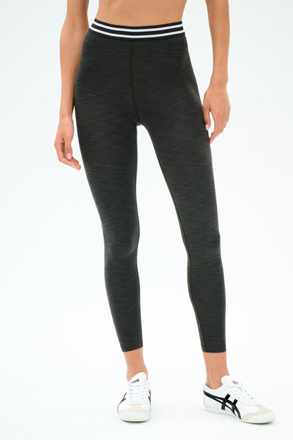 Splits59 Bailey Active Rib High Waist 7/8 Legging in Heather/Graphite