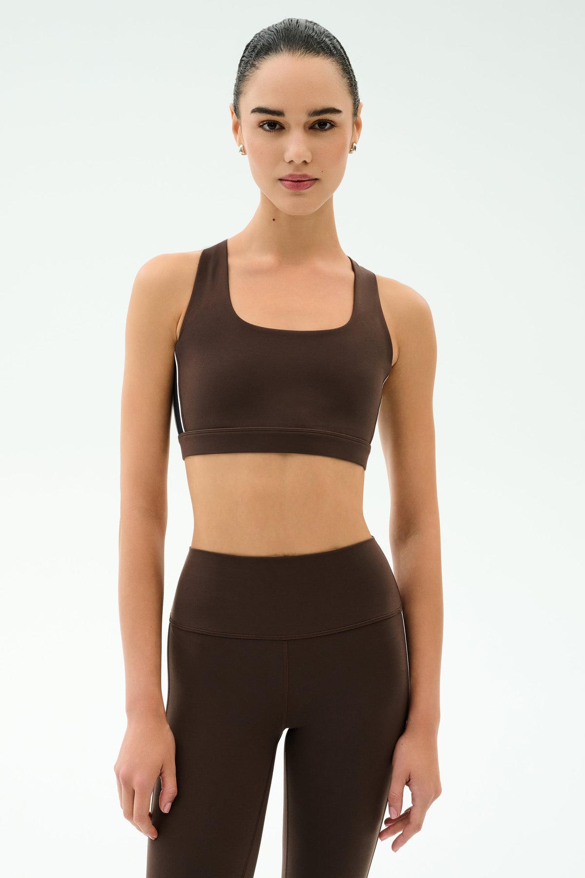 Splits59 Lexi Rigor Bra in Black/Dark Chocolate