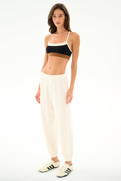 Splits59 Andie Oversized Fleece Sweatpant in Creme