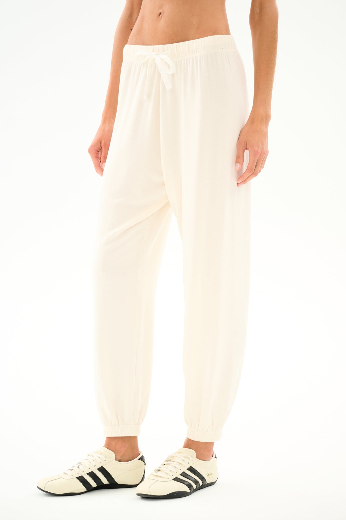 Splits59 Andie Oversized Fleece Sweatpant in Creme