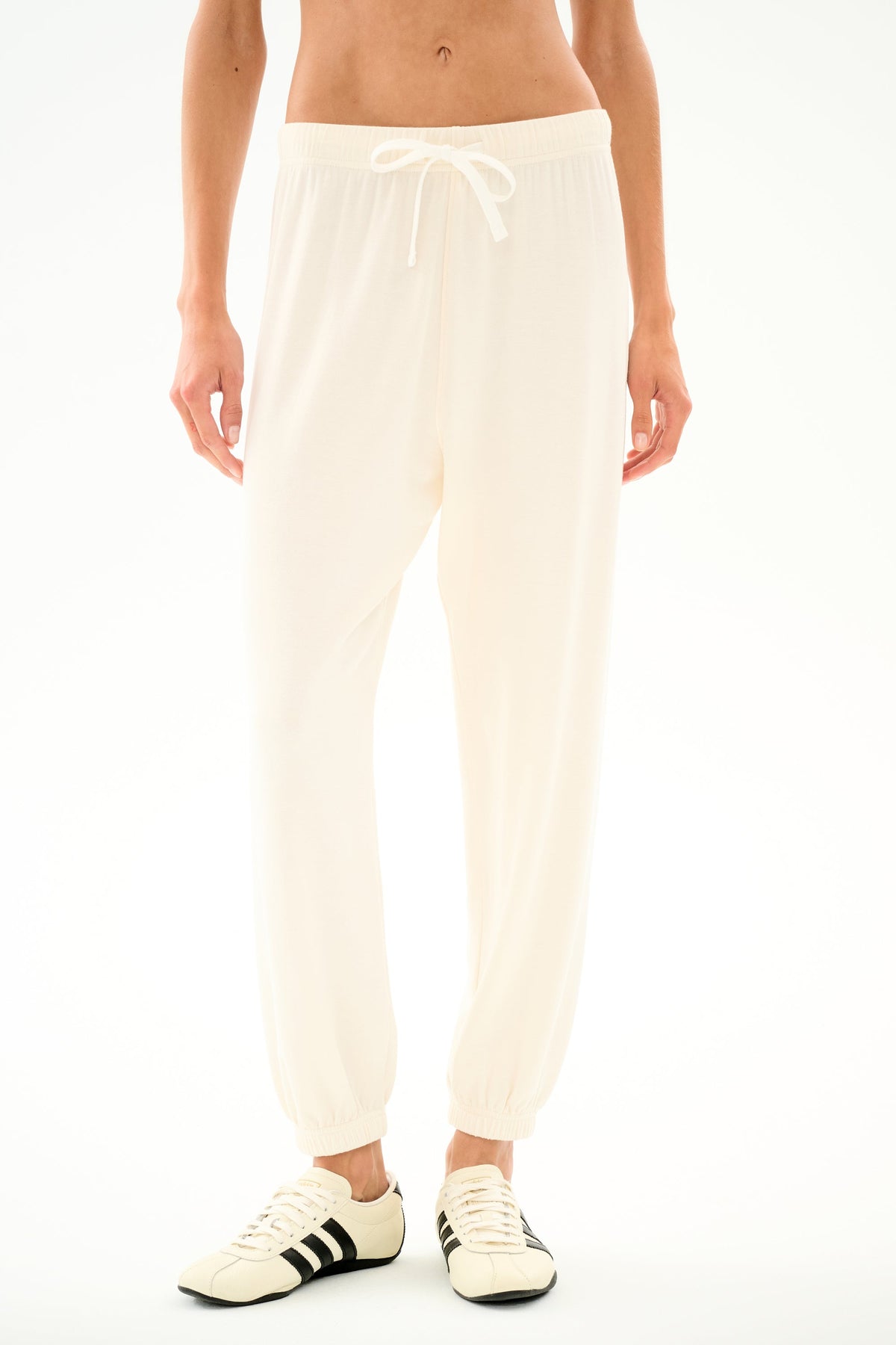 Splits59 Andie Oversized Fleece Sweatpant in Creme