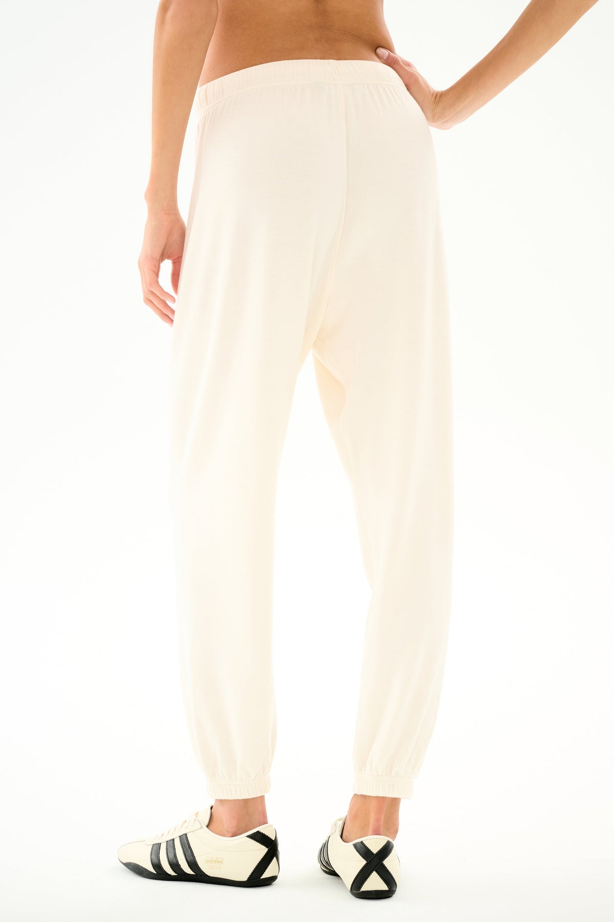 Splits59 Andie Oversized Fleece Sweatpant in Creme