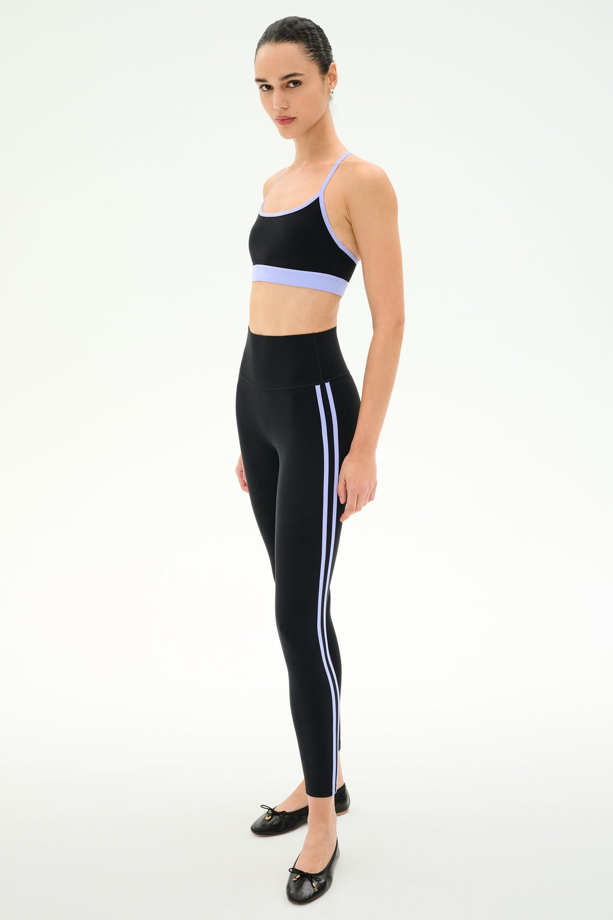 Splits59 Emerson Airweight Bra in Black/Purple Haze