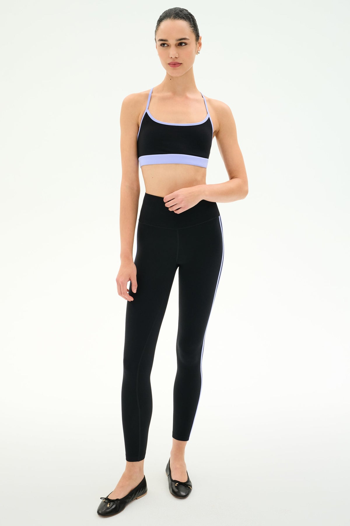 Splits59 Emerson Airweight Bra in Black/Purple Haze