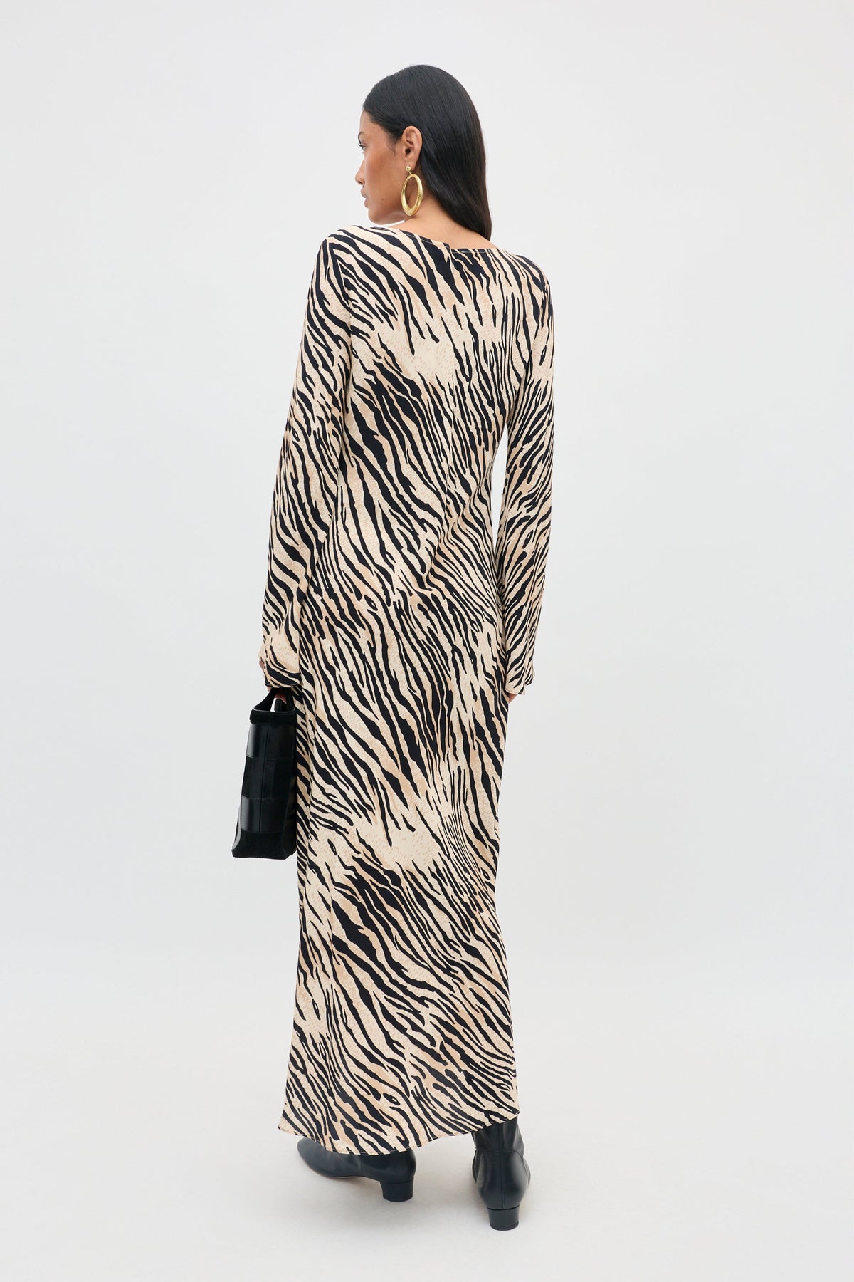 RIXO Amal Dress in Cooper Tiger Beige