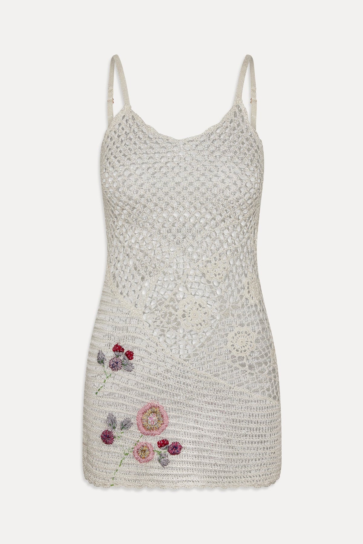Frankie's Bikinis Apollo Crochet Mini Dress in Tanlines