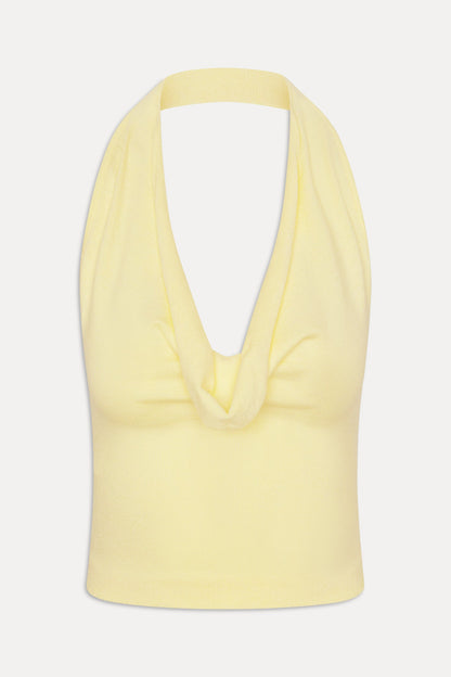 Frankie's Bikinis Briar Knit Halter Top in Morning Light