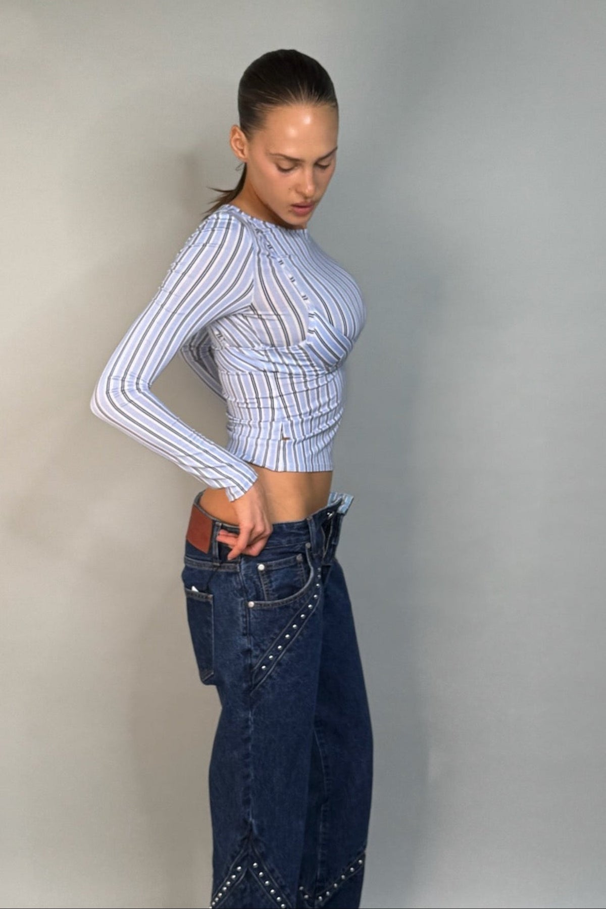 Miaou Cara Top in Blue Stripe