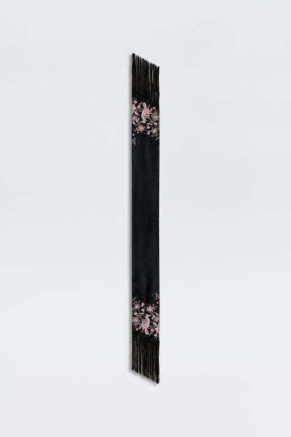 RIXO Casandra in Kyoto Floral Embroidery Black