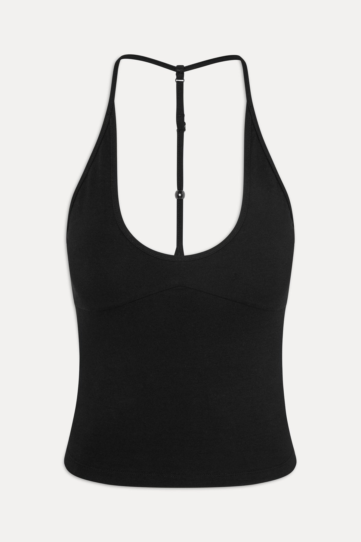 Frankie's Bikinis Chantal Cotton Halter Top in Black