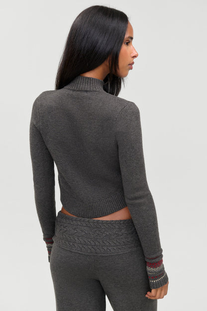 Frankie's Bikinis Mabel Cloud Knit Sweater in Winter Skies