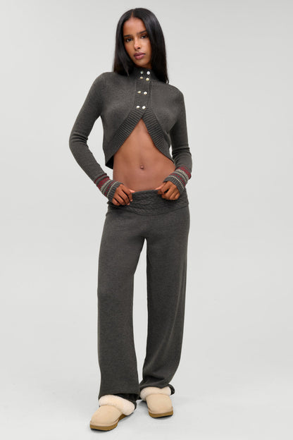 Frankie's Bikinis Mabel Cloud Knit Sweater in Winter Skies