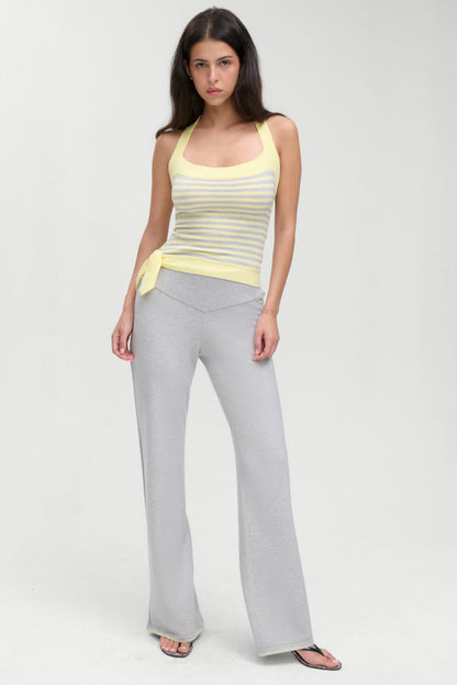 Frankie's Bikinis Quinn Knit Halter Top in Echo Stripe