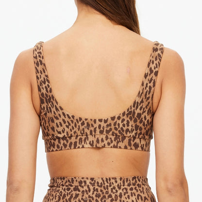 The Upside Panthera Daisy Scoop Neck Bra