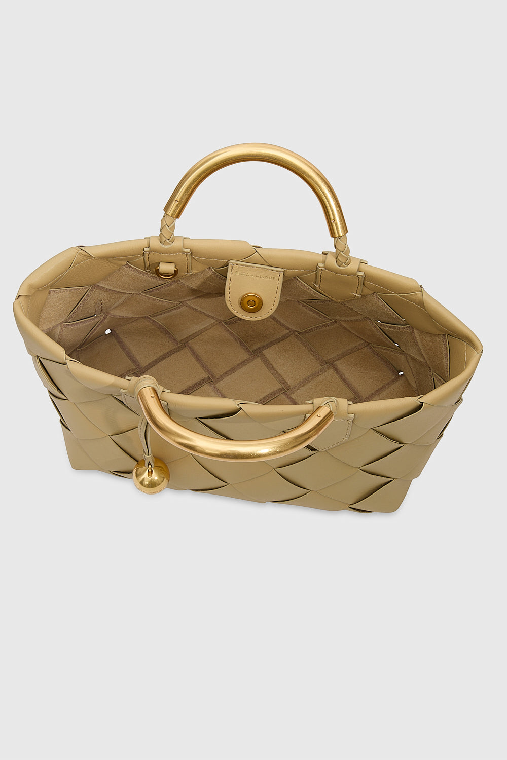 Rebecca Minkoff Frankie Woven Mini Tote in Cherrywood
