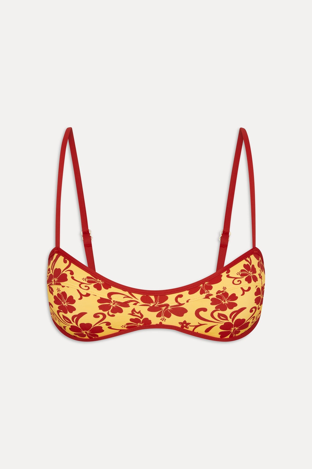 Frankie's Bikinis Lane Skimpy Bandeau Bikini Top in Favorite Flower