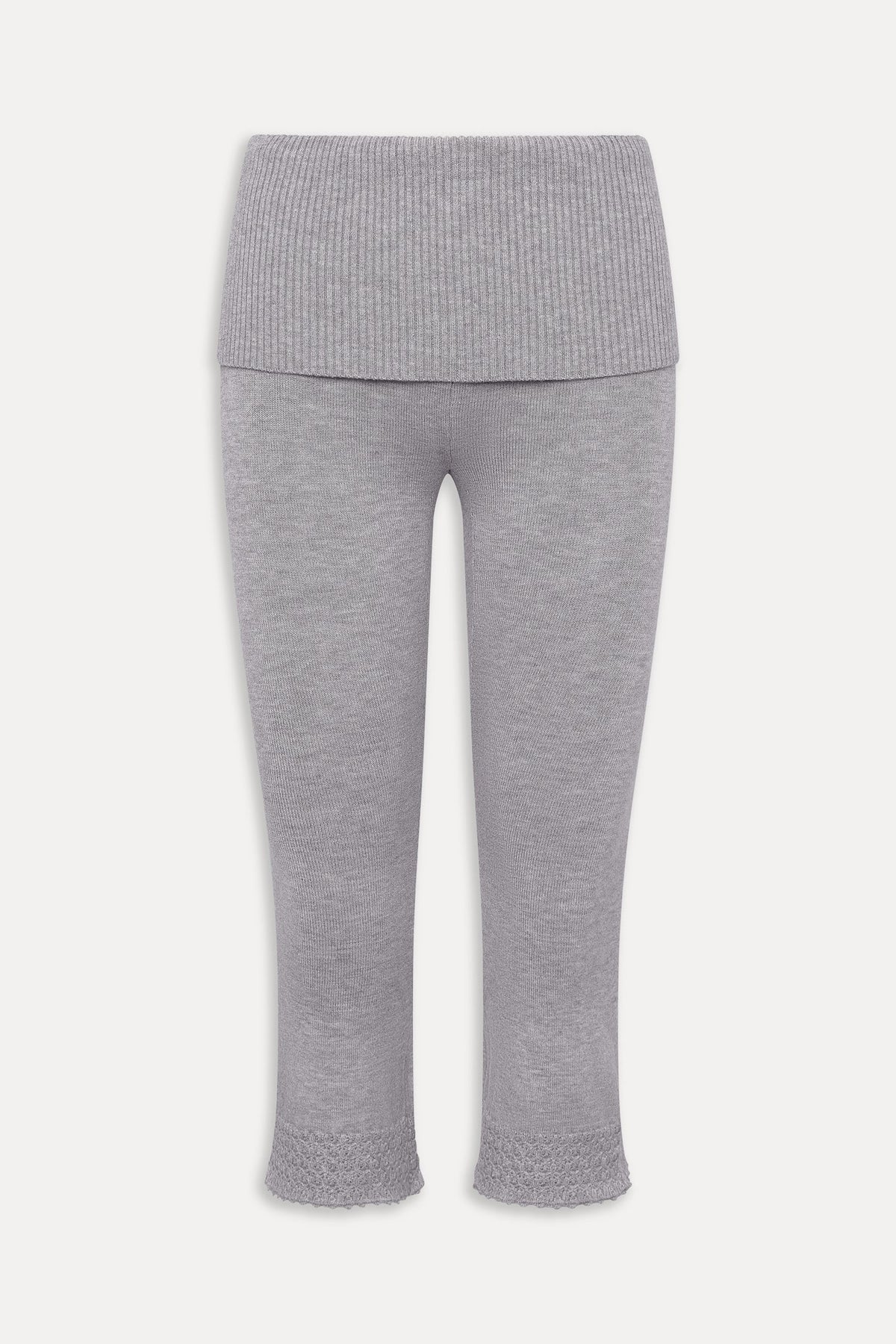Frankie's Bikinis Milo Knit Capri Pants in Cloud Cover