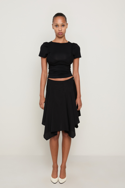 Miaou Cara Mini Tee in Black