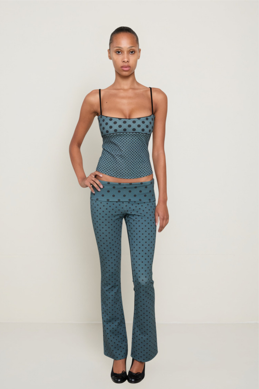 Miaou Stella Tank in Slate Polka Dot