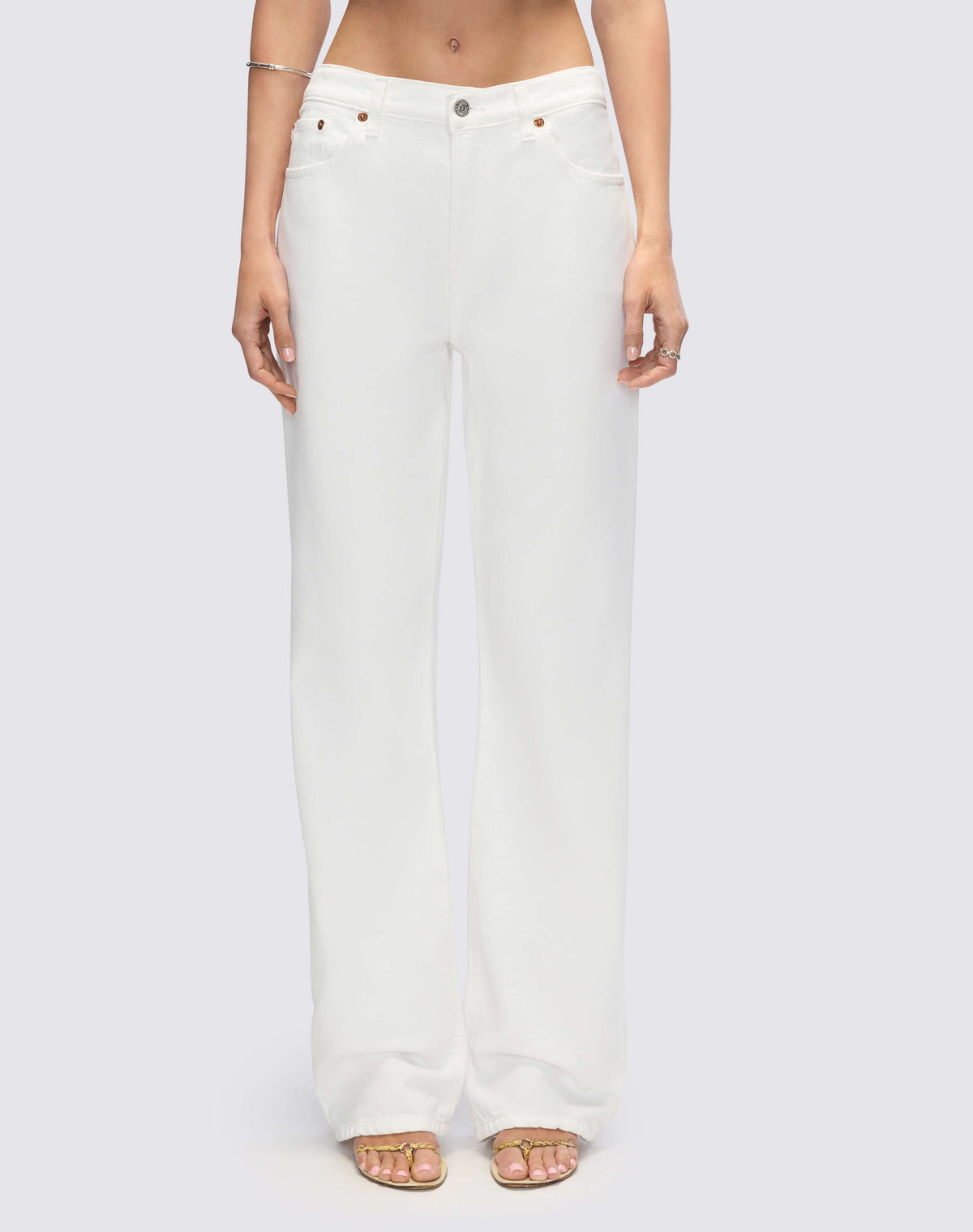 RE/DONE Surplus The Thrasher Jean in Blanco