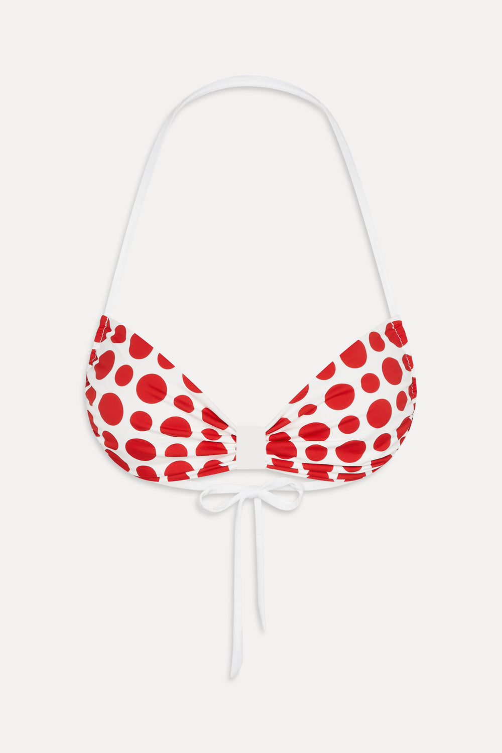 Frankie's Bikinis Reece Halter Bikini Top in Red Dottie