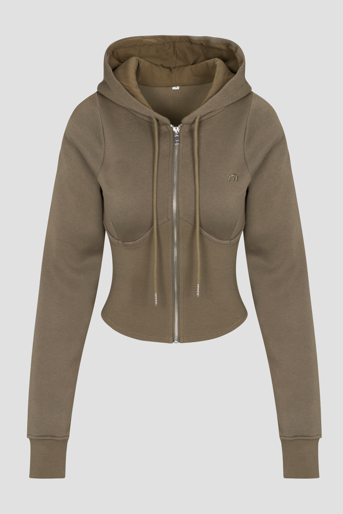 Miaou Sadie Corset Hoodie in Olive