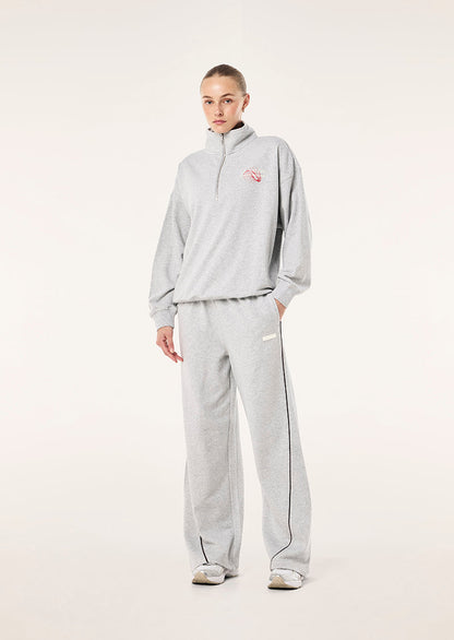 P.E Nation Snap Quarter Zip in Grey Marle