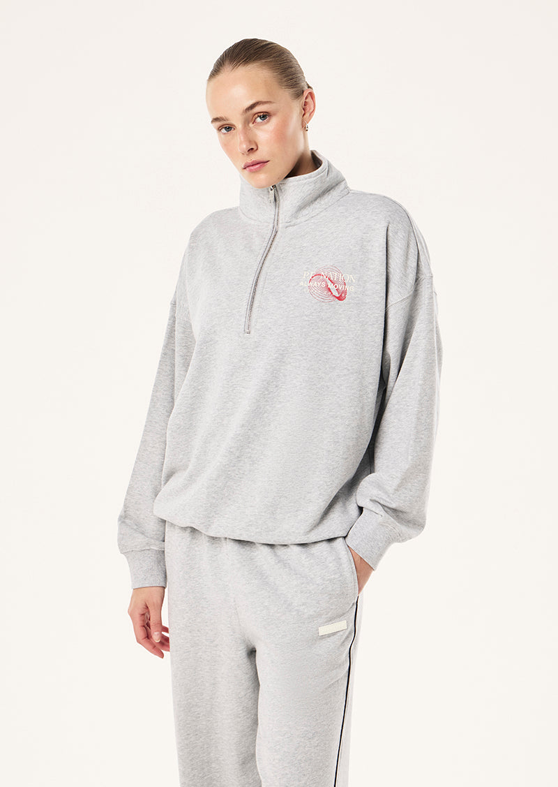 P.E Nation Snap Quarter Zip in Grey Marle