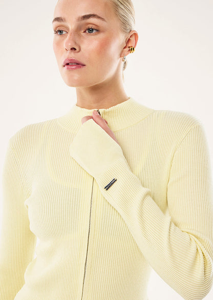 P.E Nation Solar Knit Jacket in Soft Yellow Yelm