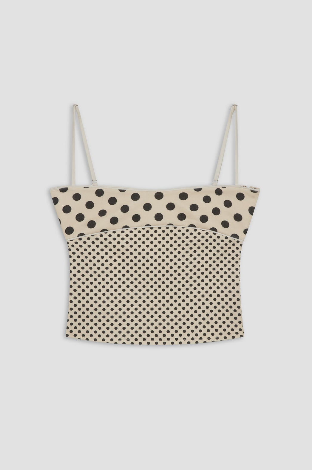 Miaou Stella Tank in Black/Nude Polka Dot