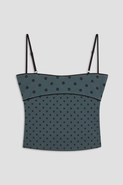 Miaou Stella Tank in Slate Polka Dot