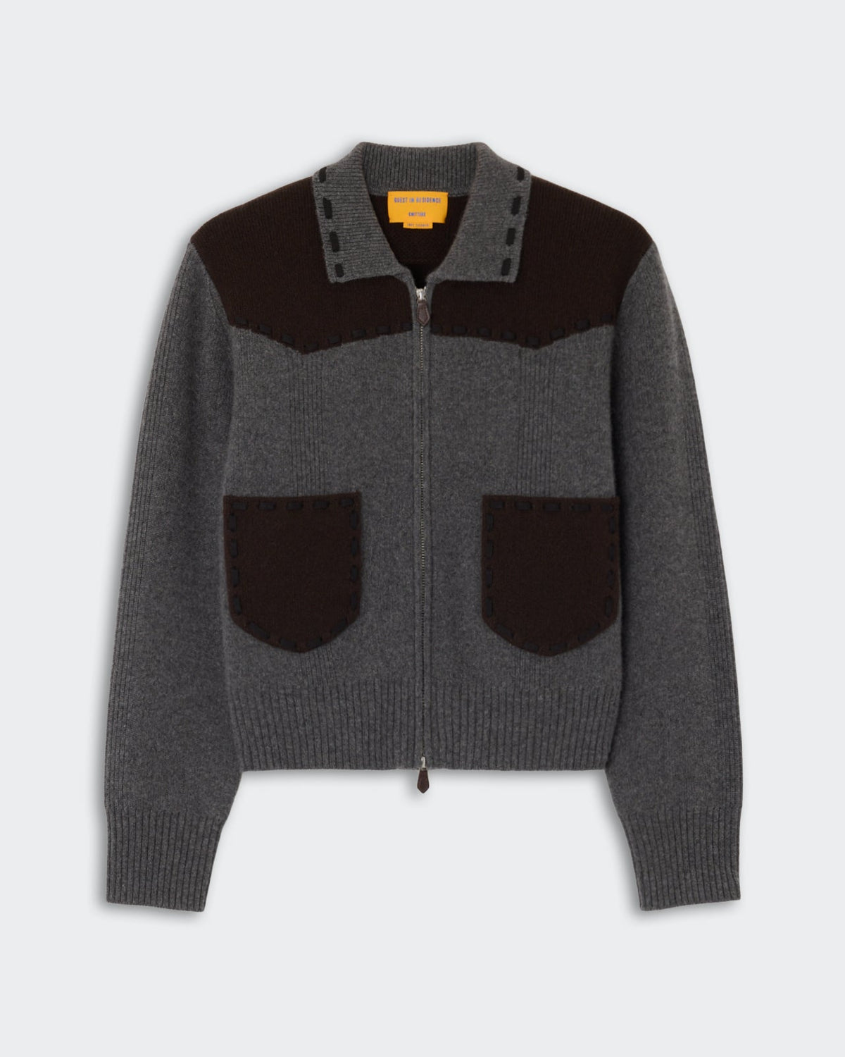 Guest in Residence Saddle Up! Jacket in Charcoal / Burnt Cocoa